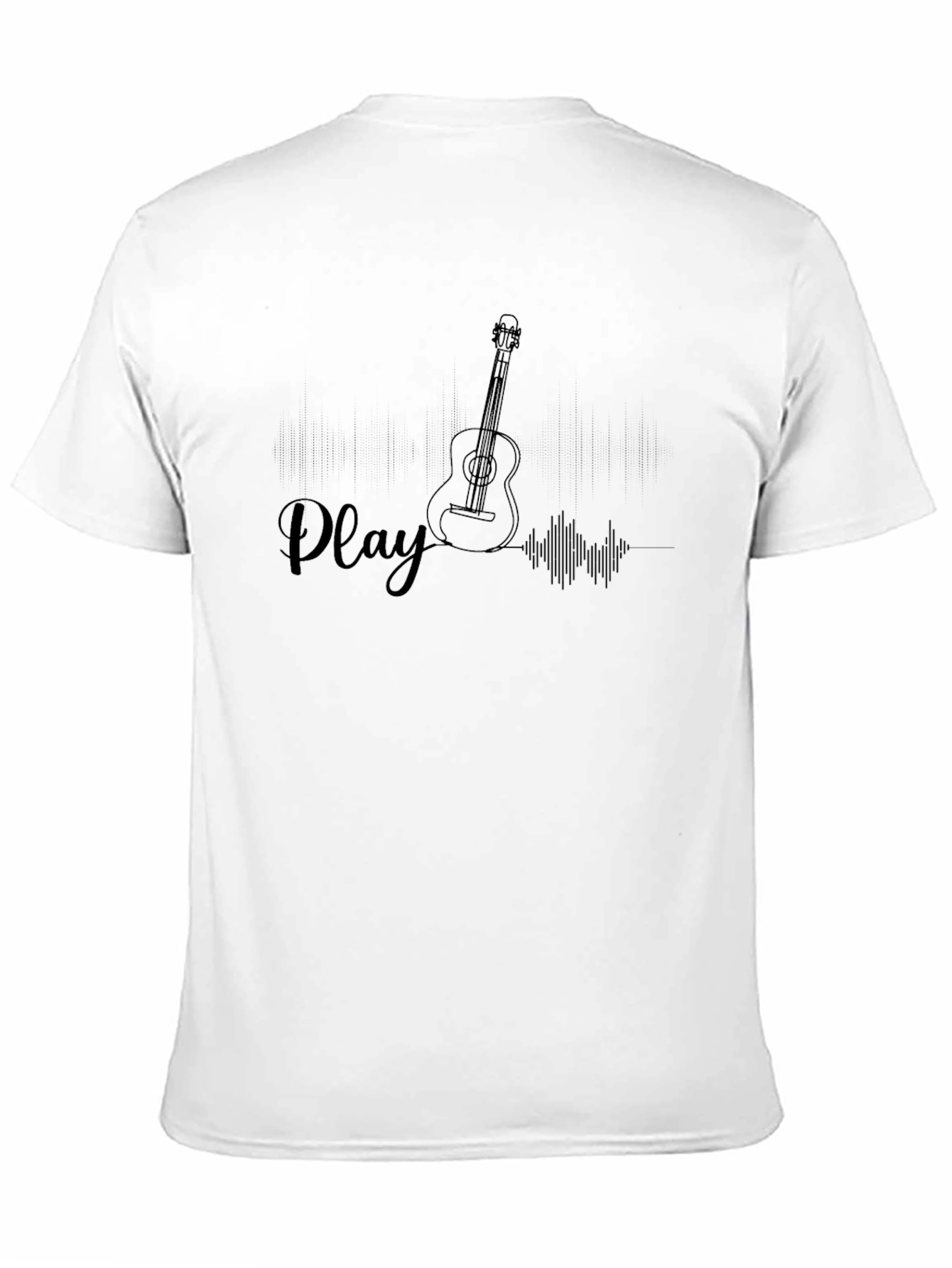 Play Guitar Black Graphic Tee