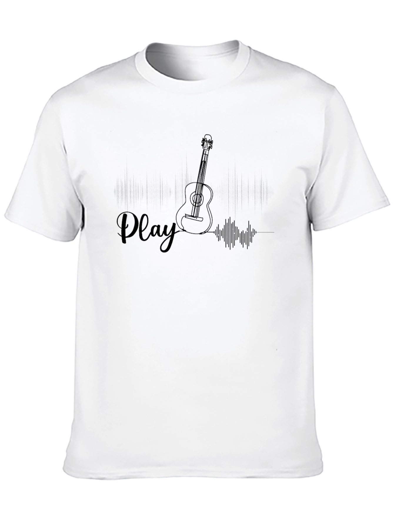 Play Guitar Black Graphic Tee