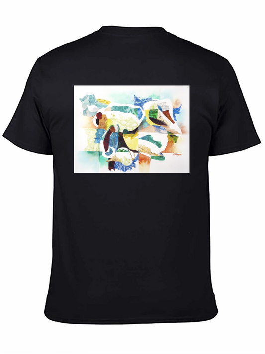 Abstract Art Graphic Tee - Modern Casual Wear