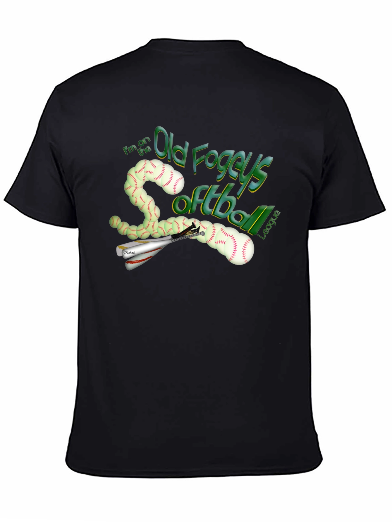 Old Fogeys Softball League Graphic T-Shirt