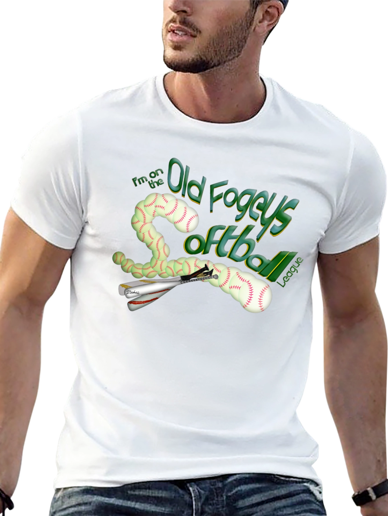 Old Fogeys Softball League Graphic T-Shirt