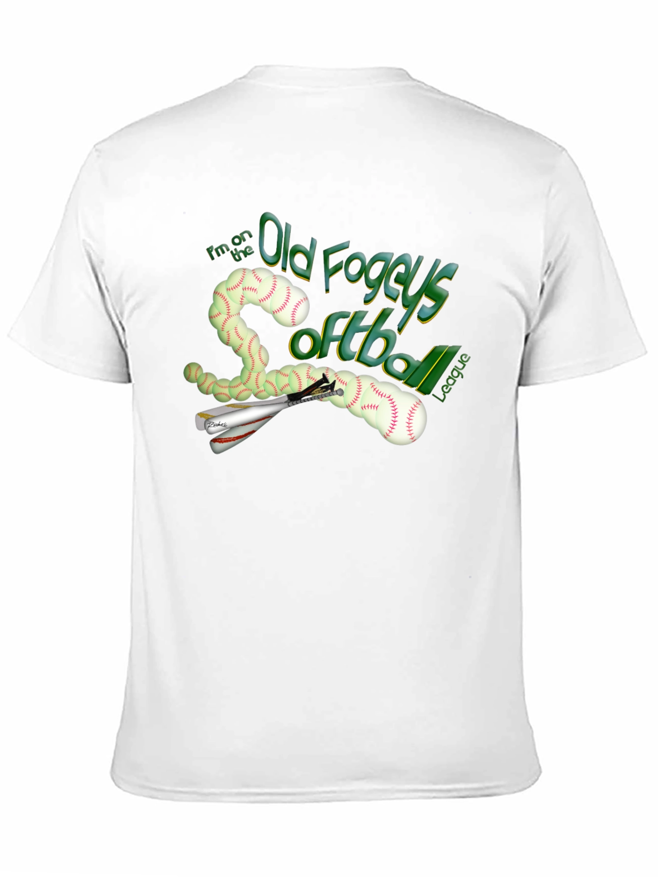 Old Fogeys Softball League Graphic T-Shirt