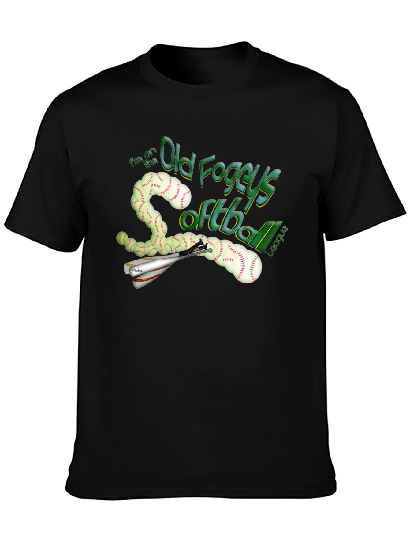 Old Fogeys Softball League Graphic T-Shirt