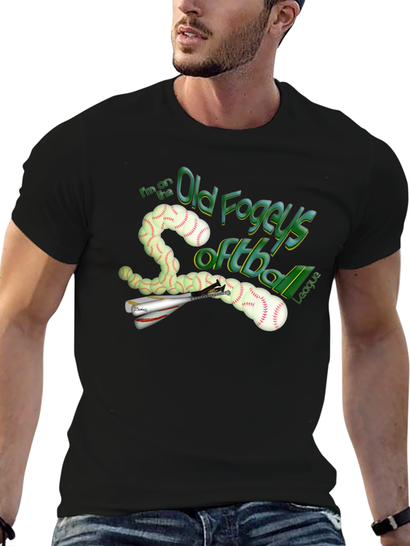 Old Fogeys Softball League Graphic T-Shirt