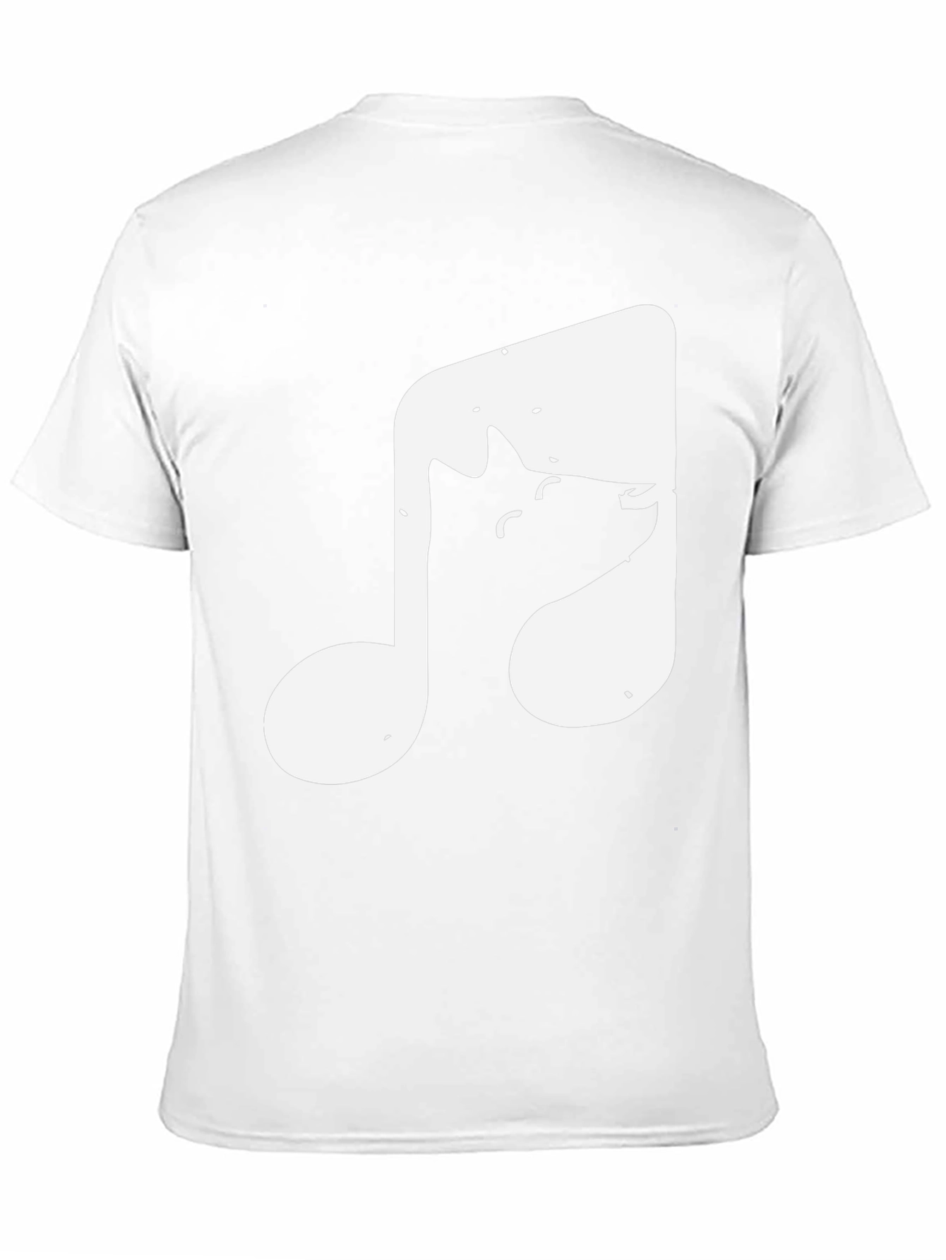 Music Note Cat T-Shirt - Black