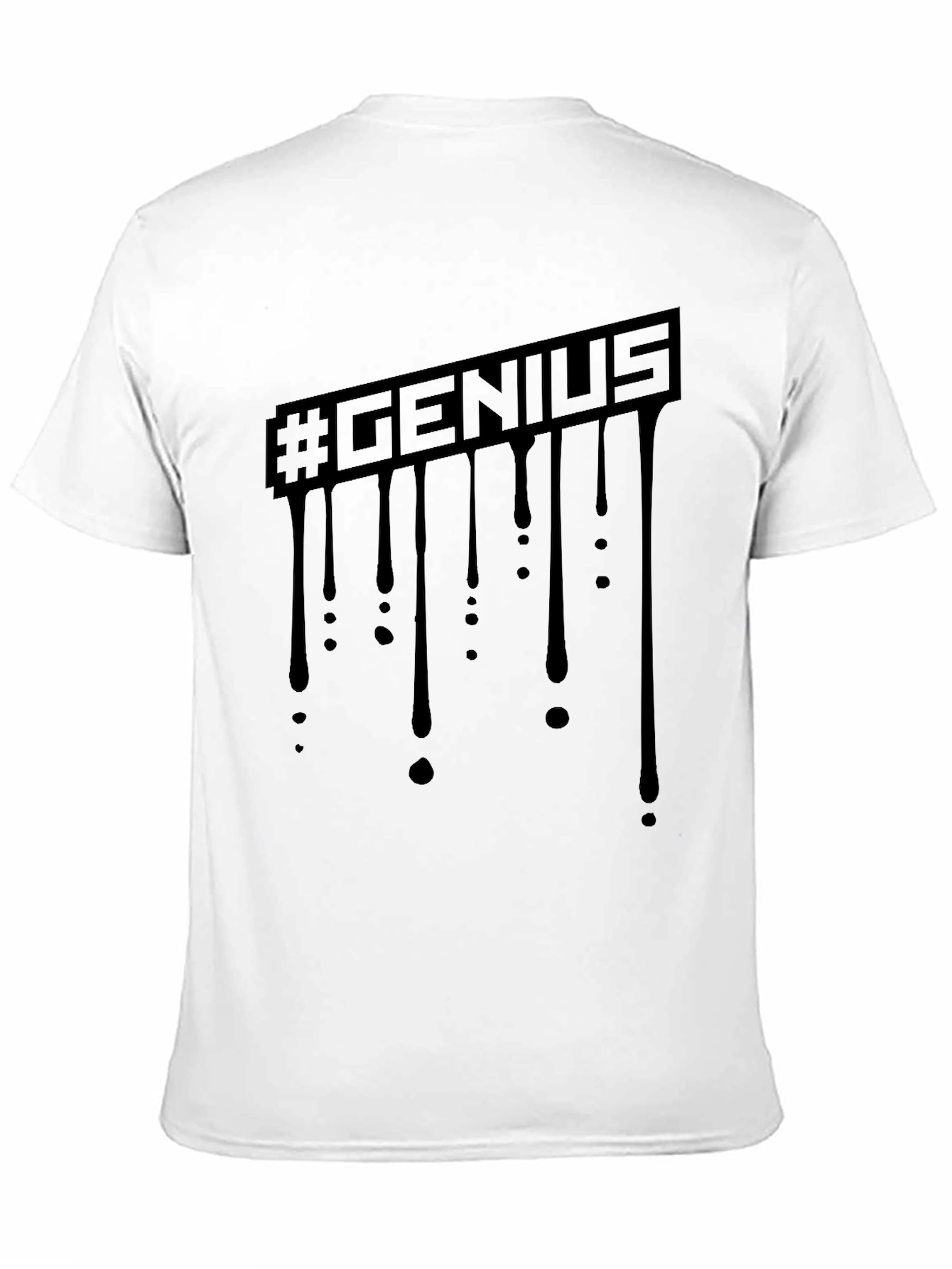 Genius Drip Black T-Shirt - Modern Graphic Tee