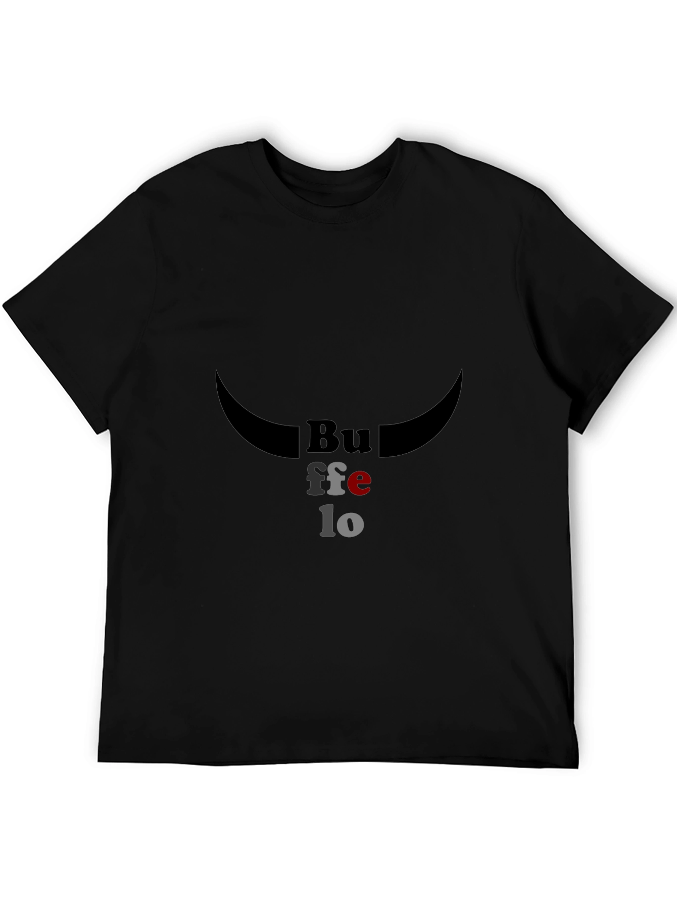 Buffalo Graphic Tee - Stylish Black Cotton T-Shirt