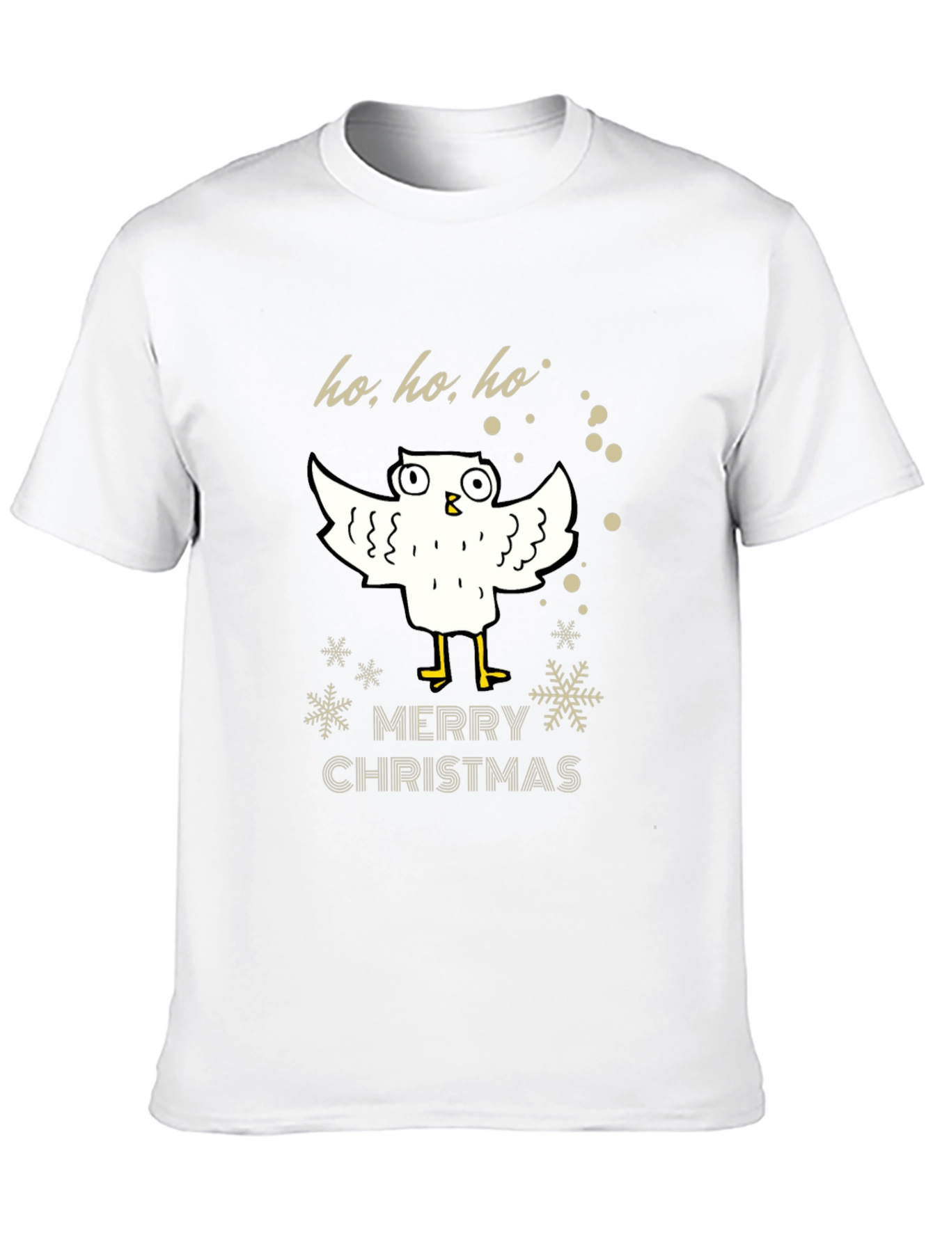 Merry Christmas Owl Graphic Tee - Holiday Gift