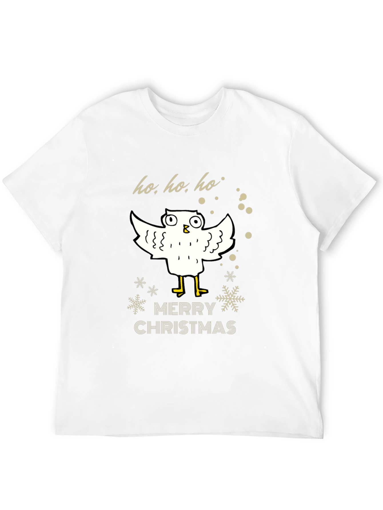 Merry Christmas Owl Graphic Tee - Holiday Gift