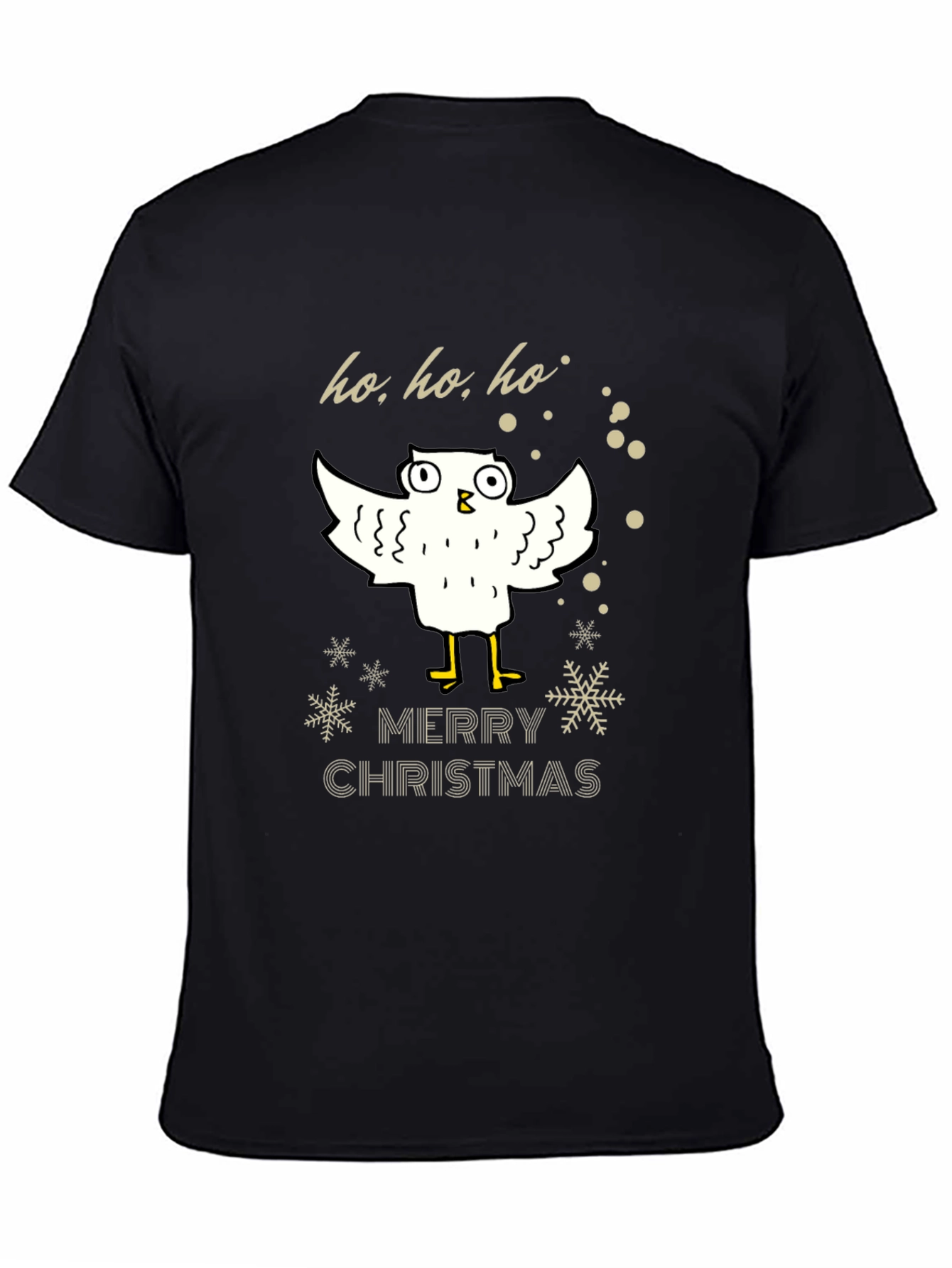 Merry Christmas Owl Graphic Tee - Holiday Gift