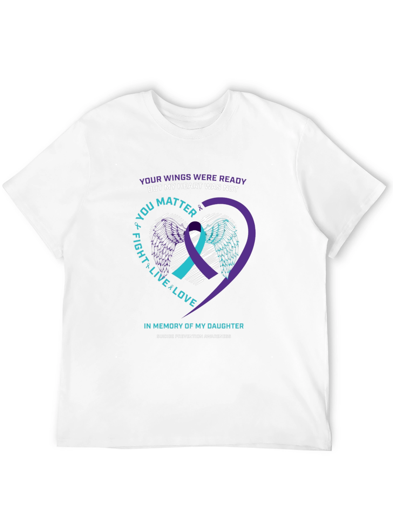 Wings Ready Heart Not Suicide Prevention Awareness T-Shirt