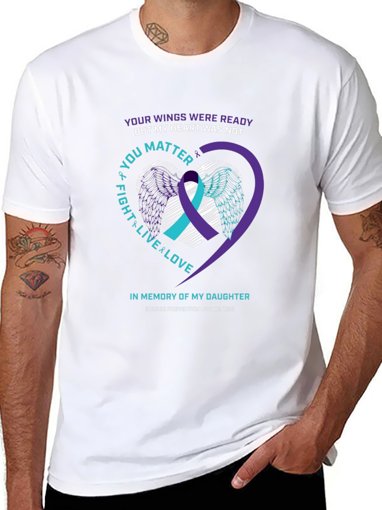 Wings Ready Heart Not Suicide Prevention Awareness T-Shirt