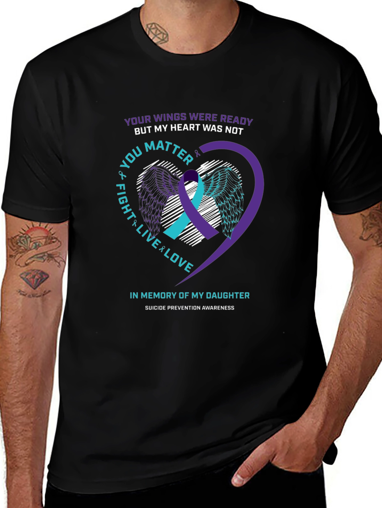 Wings Ready Heart Not Suicide Prevention Awareness T-Shirt