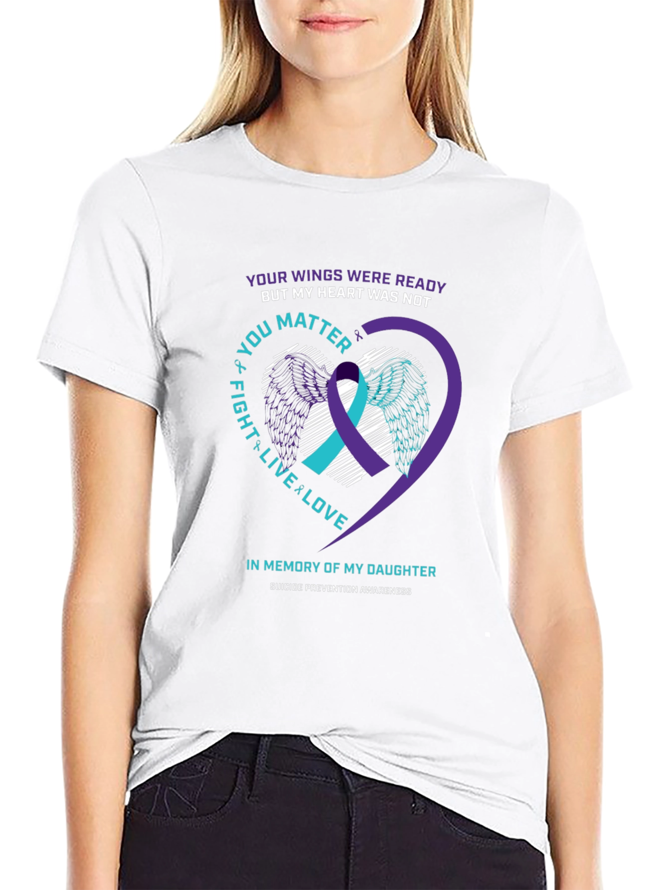 Wings Ready Heart Not Suicide Prevention Awareness T-Shirt