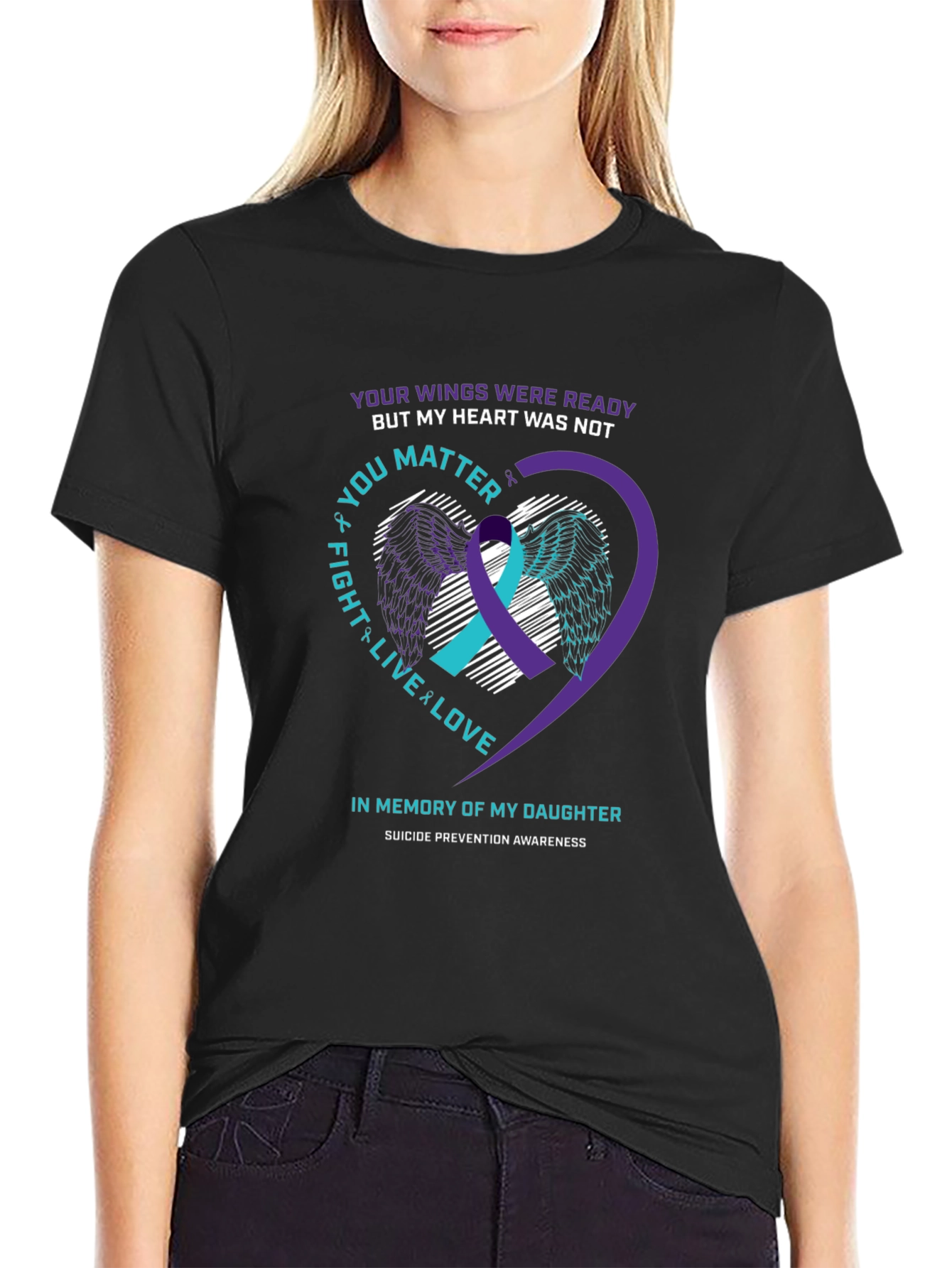 Wings Ready Heart Not Suicide Prevention Awareness T-Shirt