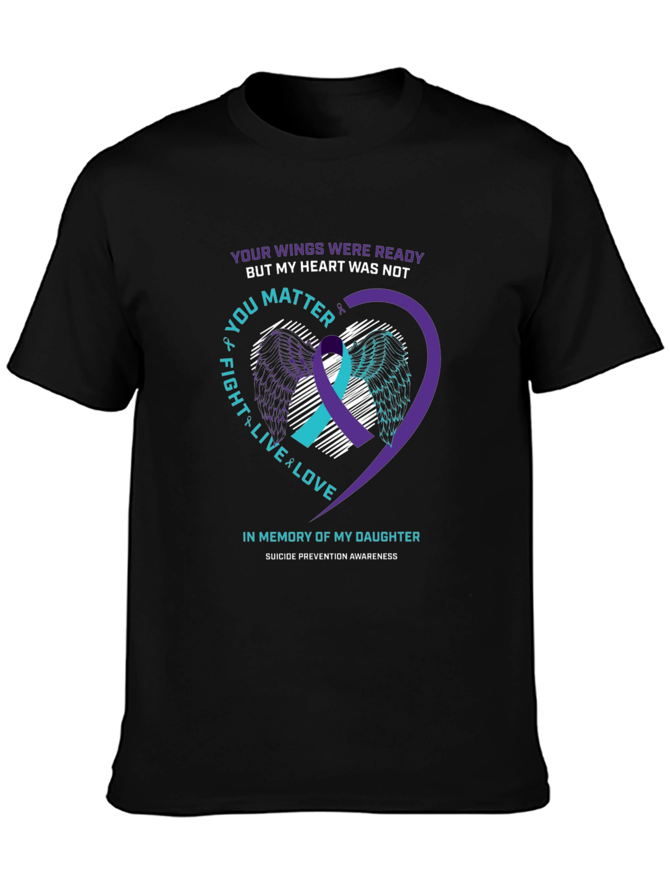 Wings Ready Heart Not Suicide Prevention Awareness T-Shirt