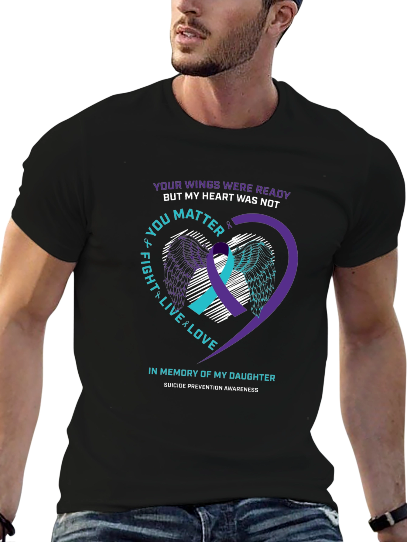 Wings Ready Heart Not Suicide Prevention Awareness T-Shirt