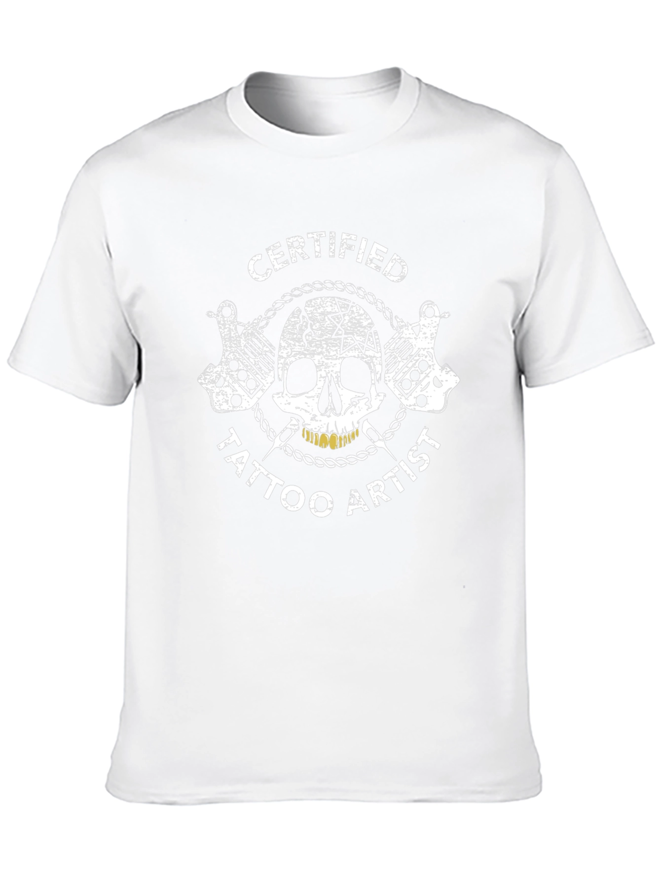 Certified Tattoo Artist Black T-Shirt Skull Graphic
