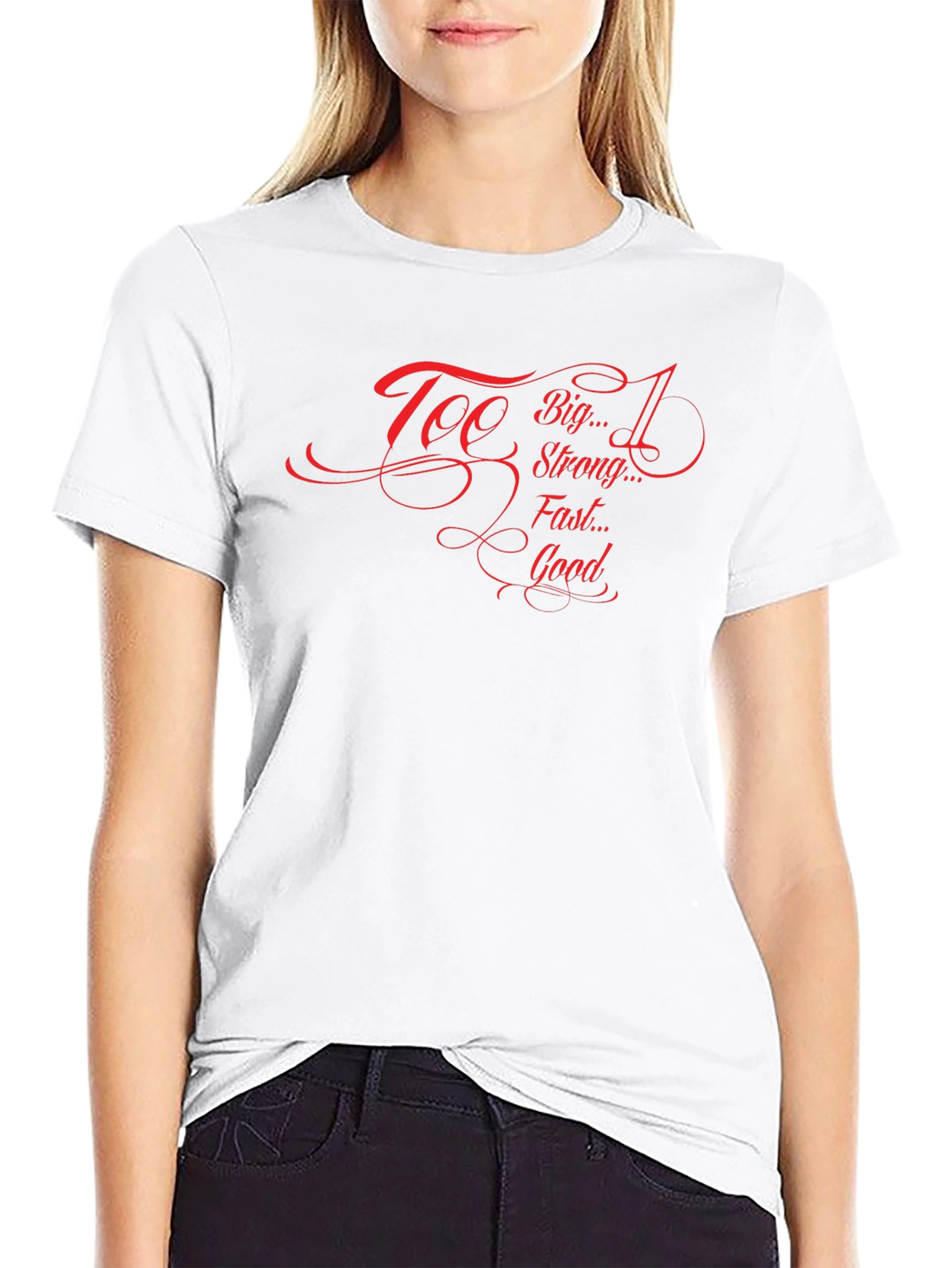 Too Big Too Strong Graphic Black Tee
