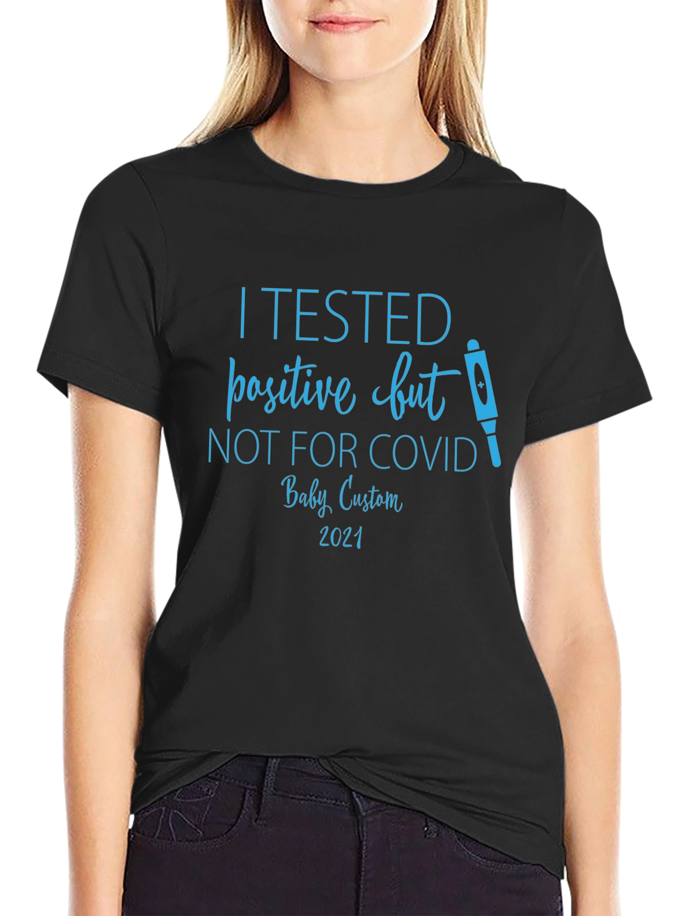 Pregnancy Announcement T-Shirt - COVID Test Gag