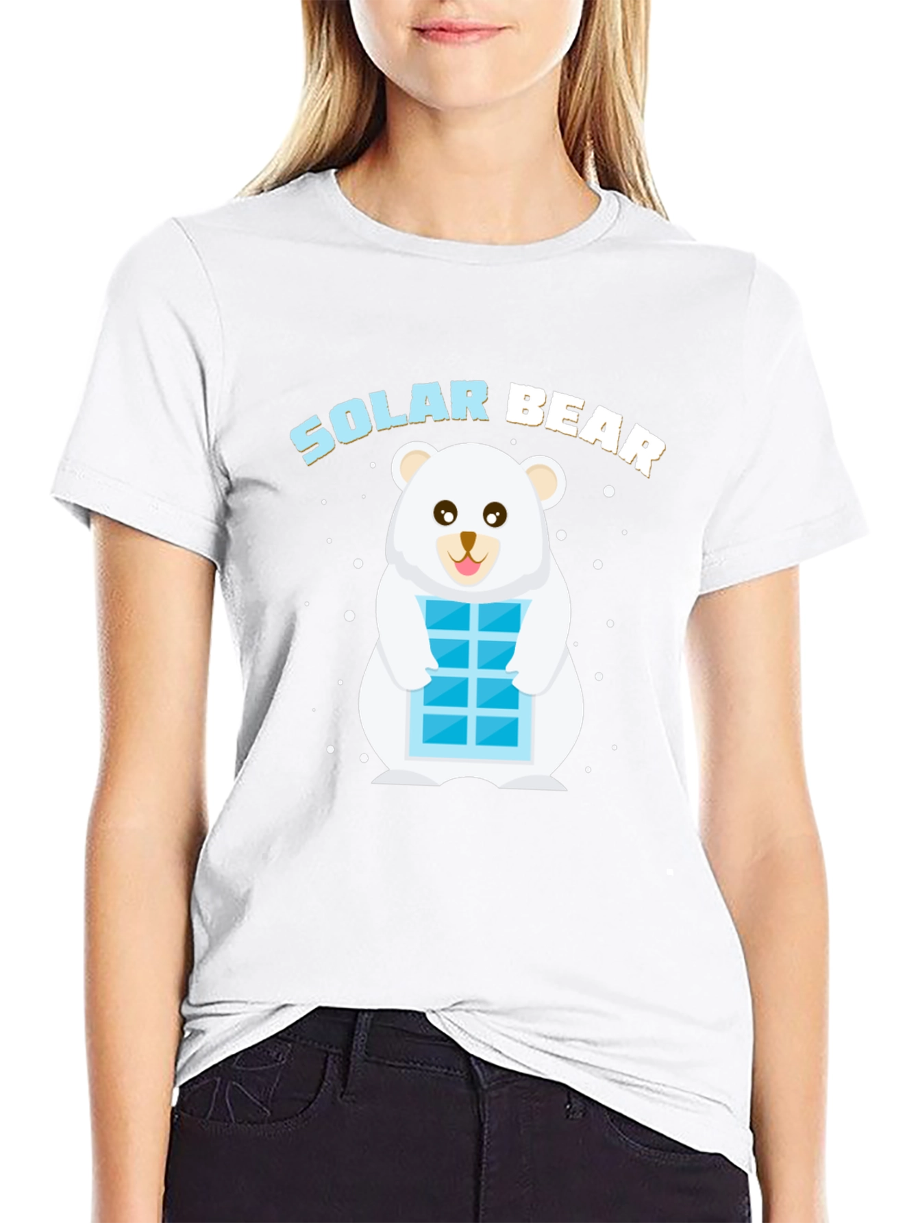 Solar Bear Graphic T-Shirt - Black Cotton Blend