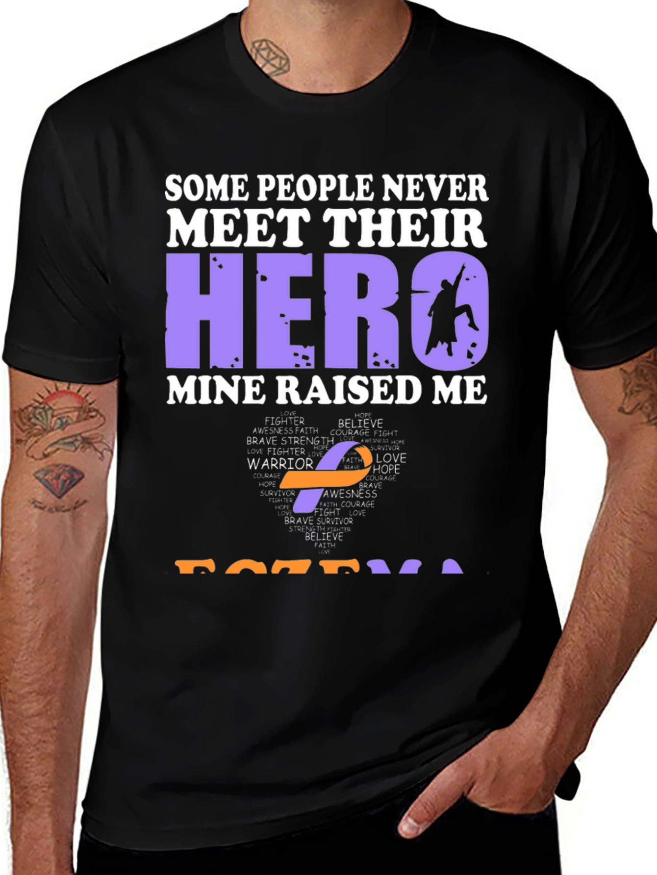 My Hero Raised Me Awareness T-Shirt