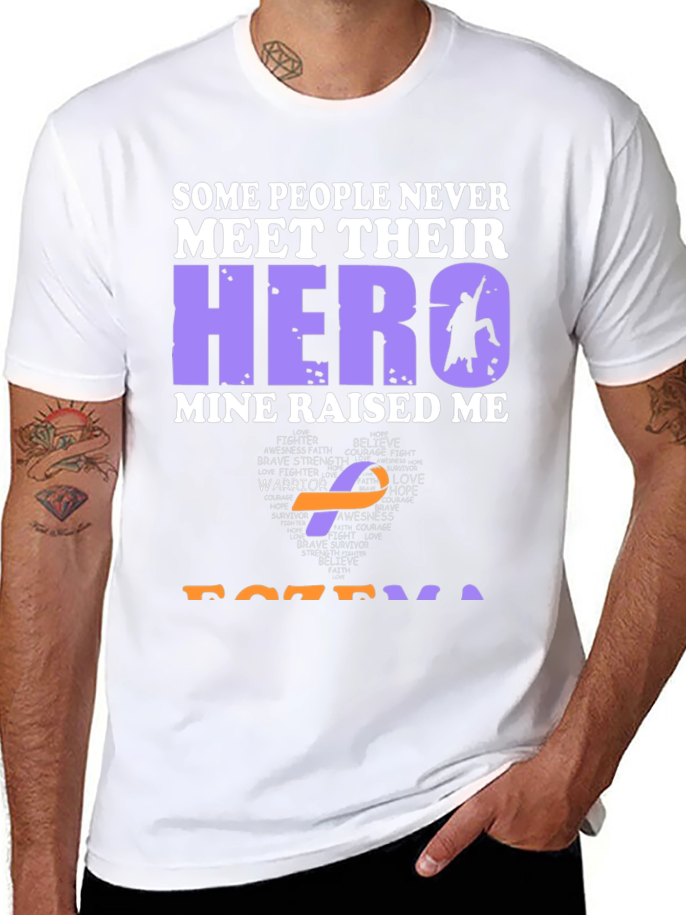 My Hero Raised Me Awareness T-Shirt