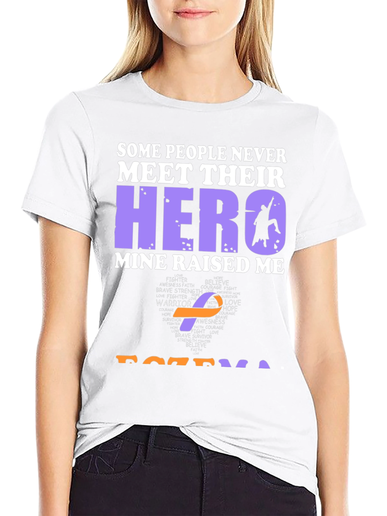 My Hero Raised Me Awareness T-Shirt