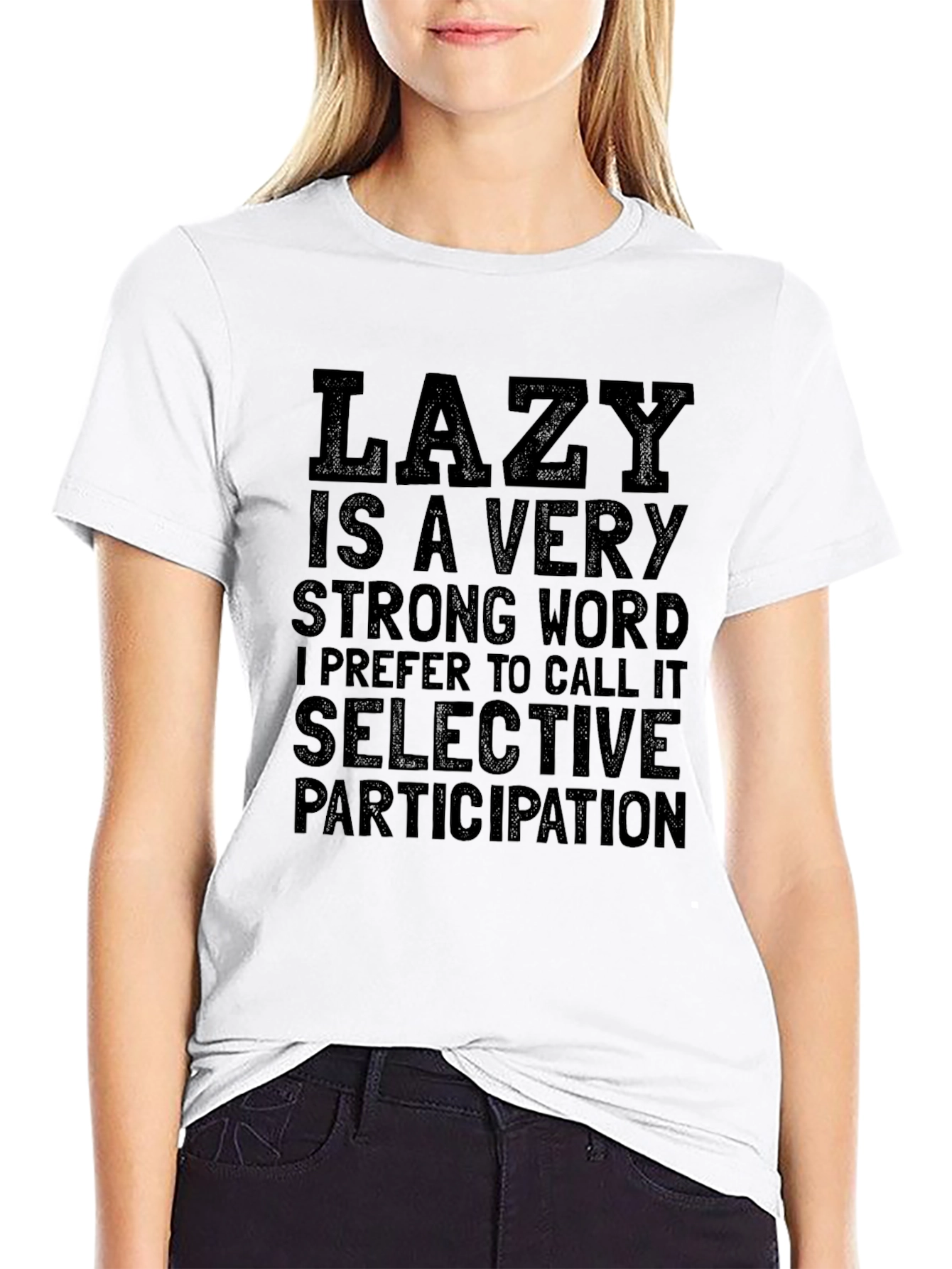 Funny Lazy Selective Participation Graphic Tee