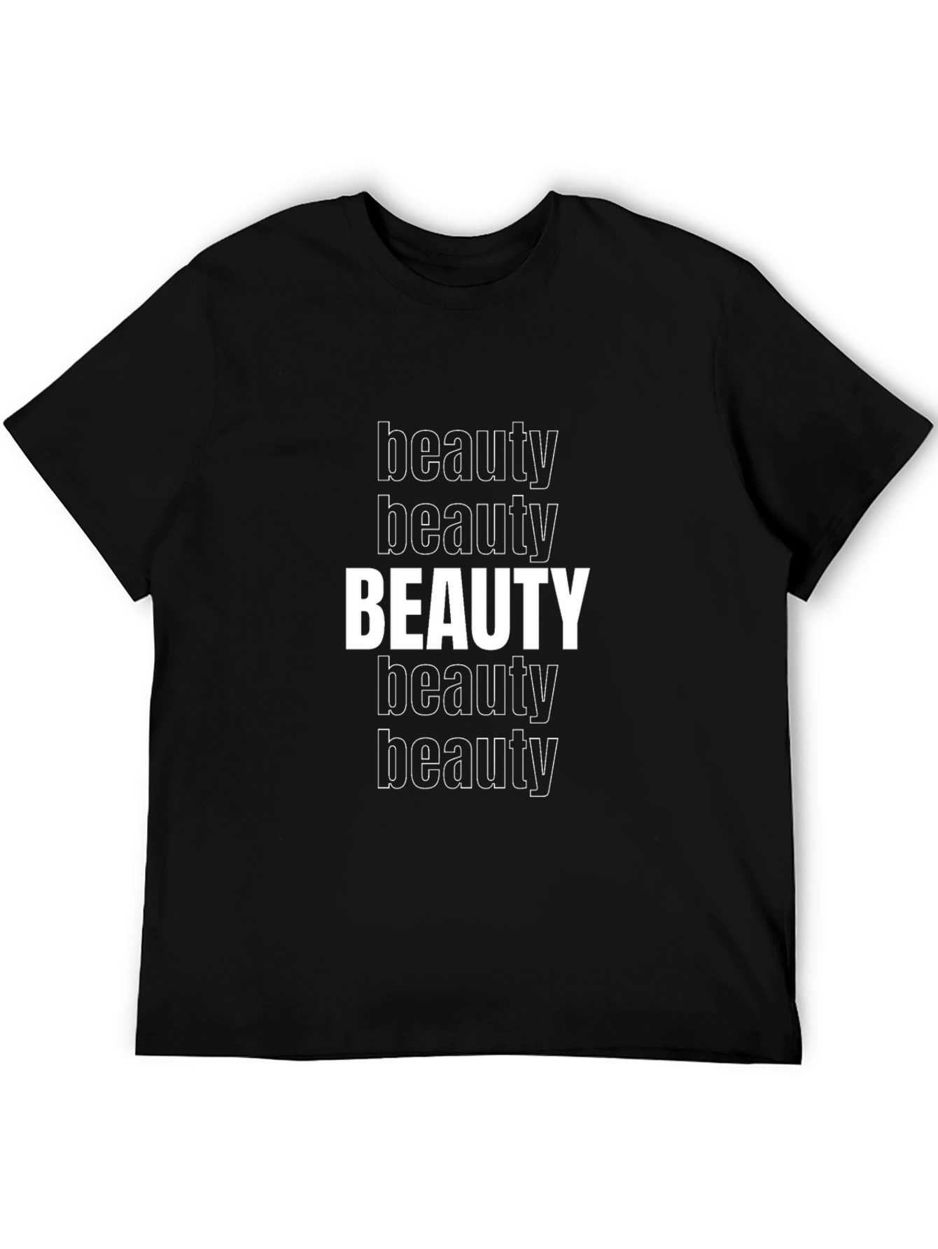 Beauty Graphic Tee - Trendy & Stylish Black T-Shirt