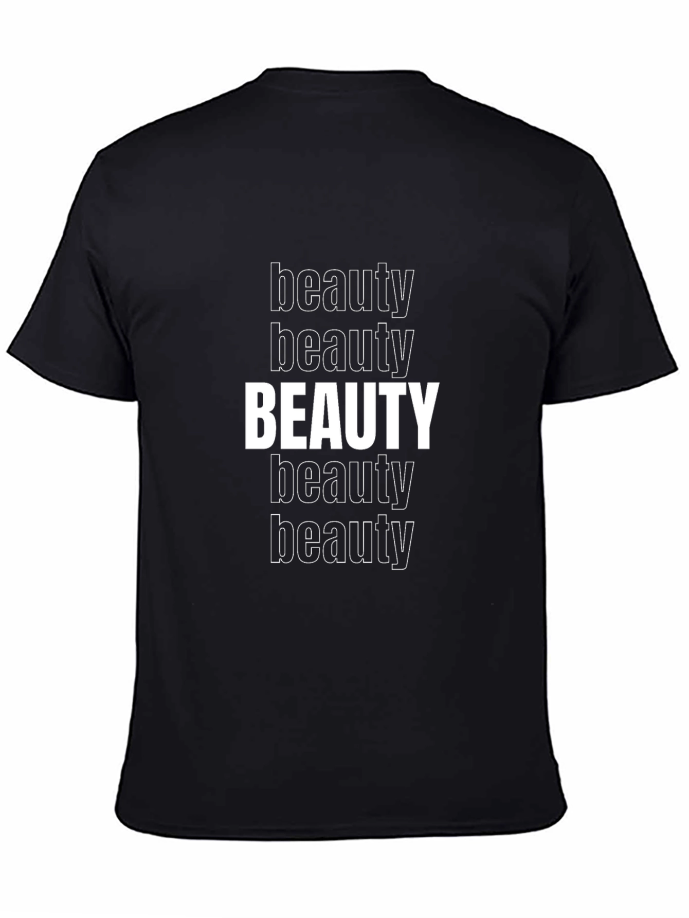 Beauty Graphic Tee - Trendy & Stylish Black T-Shirt