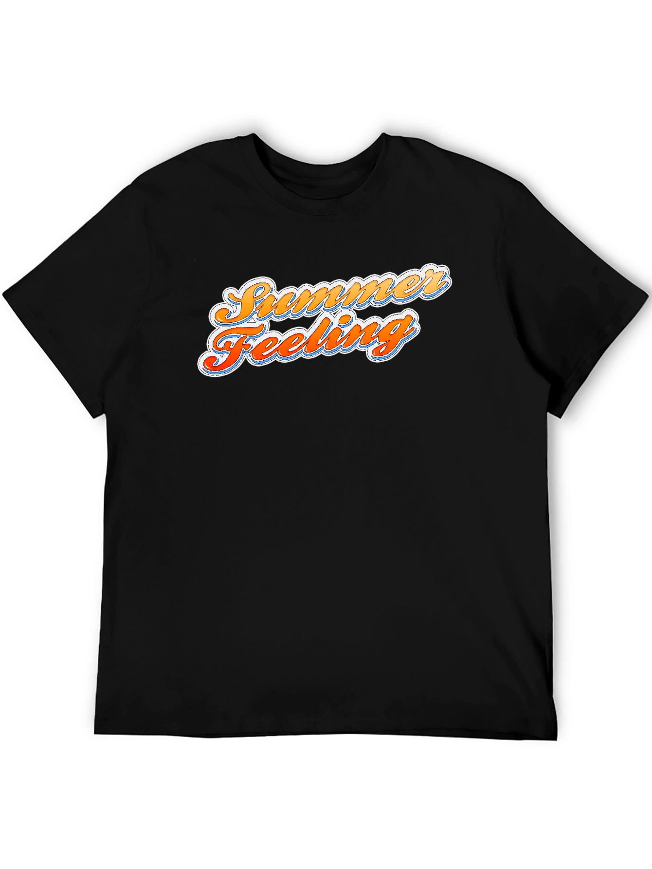 Summer Feeling Black T-Shirt
