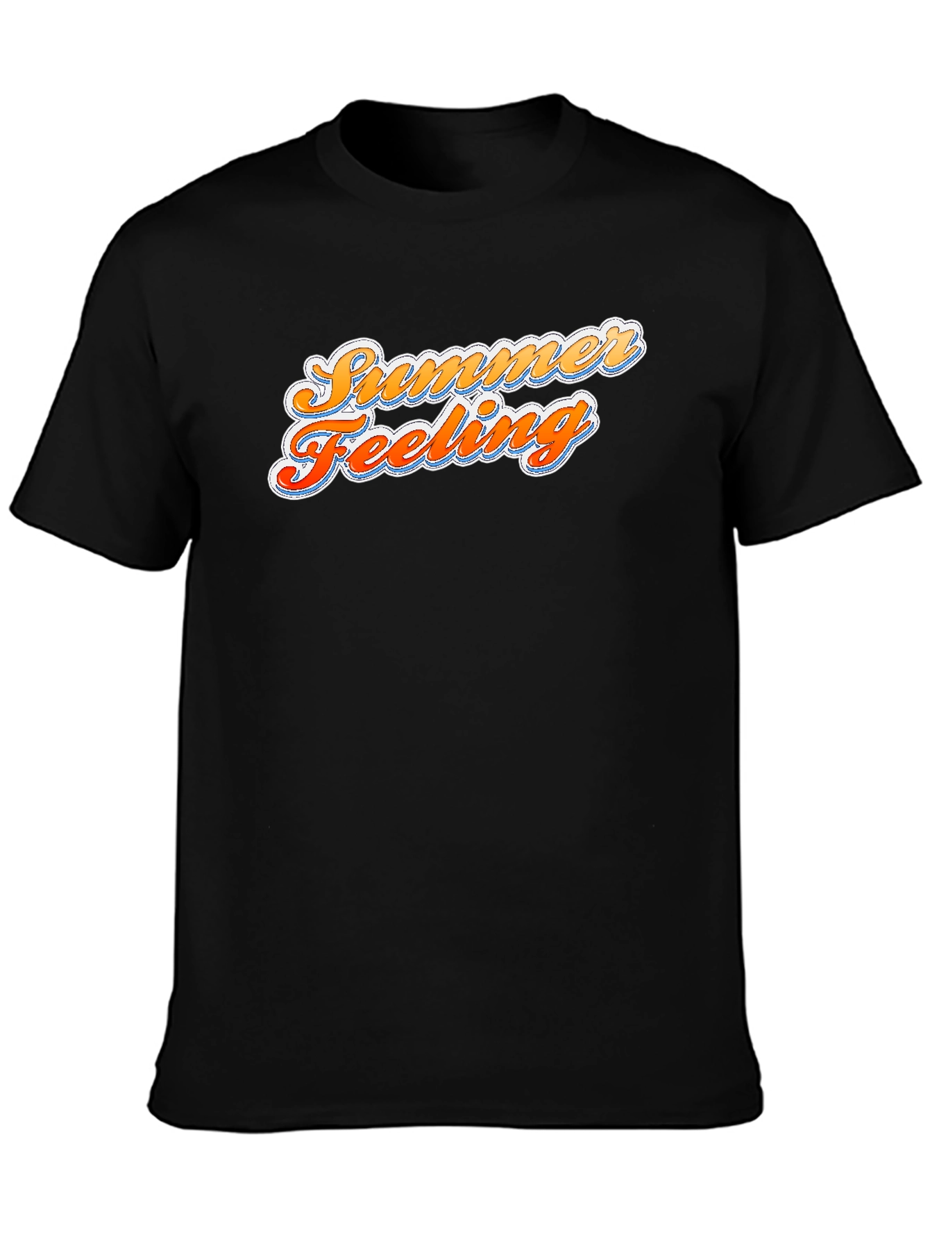 Summer Feeling Black T-Shirt