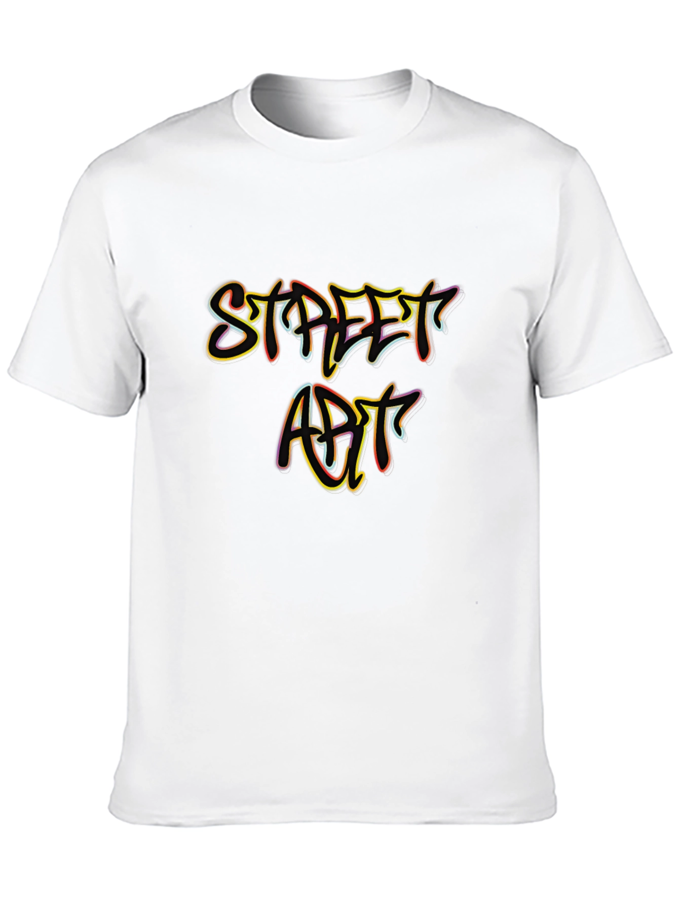 Street Art Graphic Tee - Stylish Mens Black T-Shirt