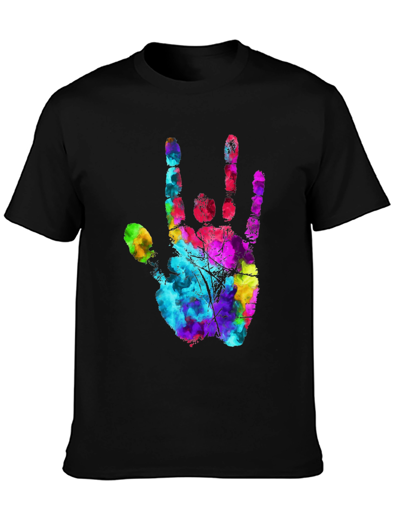 I Love You Hand Sign Black T-Shirt