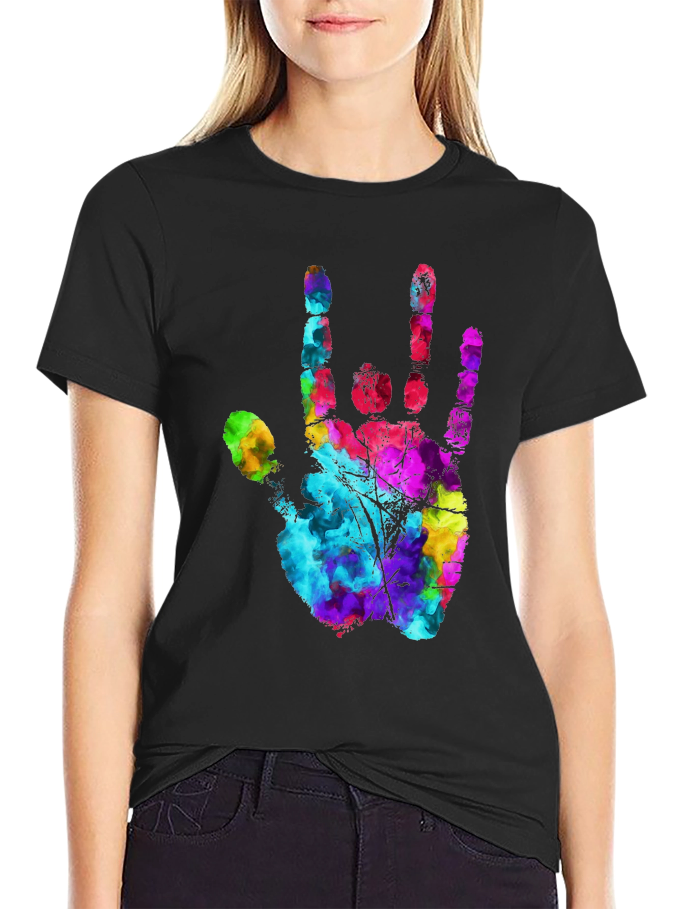 I Love You Hand Sign Black T-Shirt