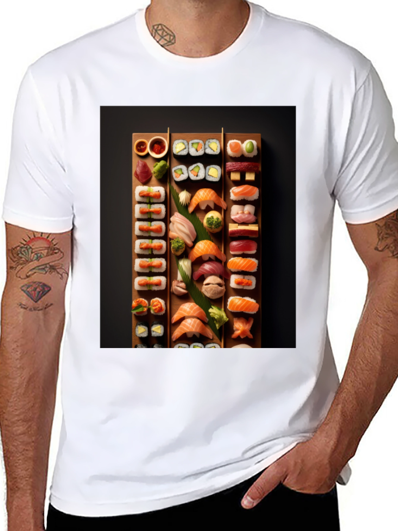 Sushi Platter Graphic T-Shirt - Foodie Fashion