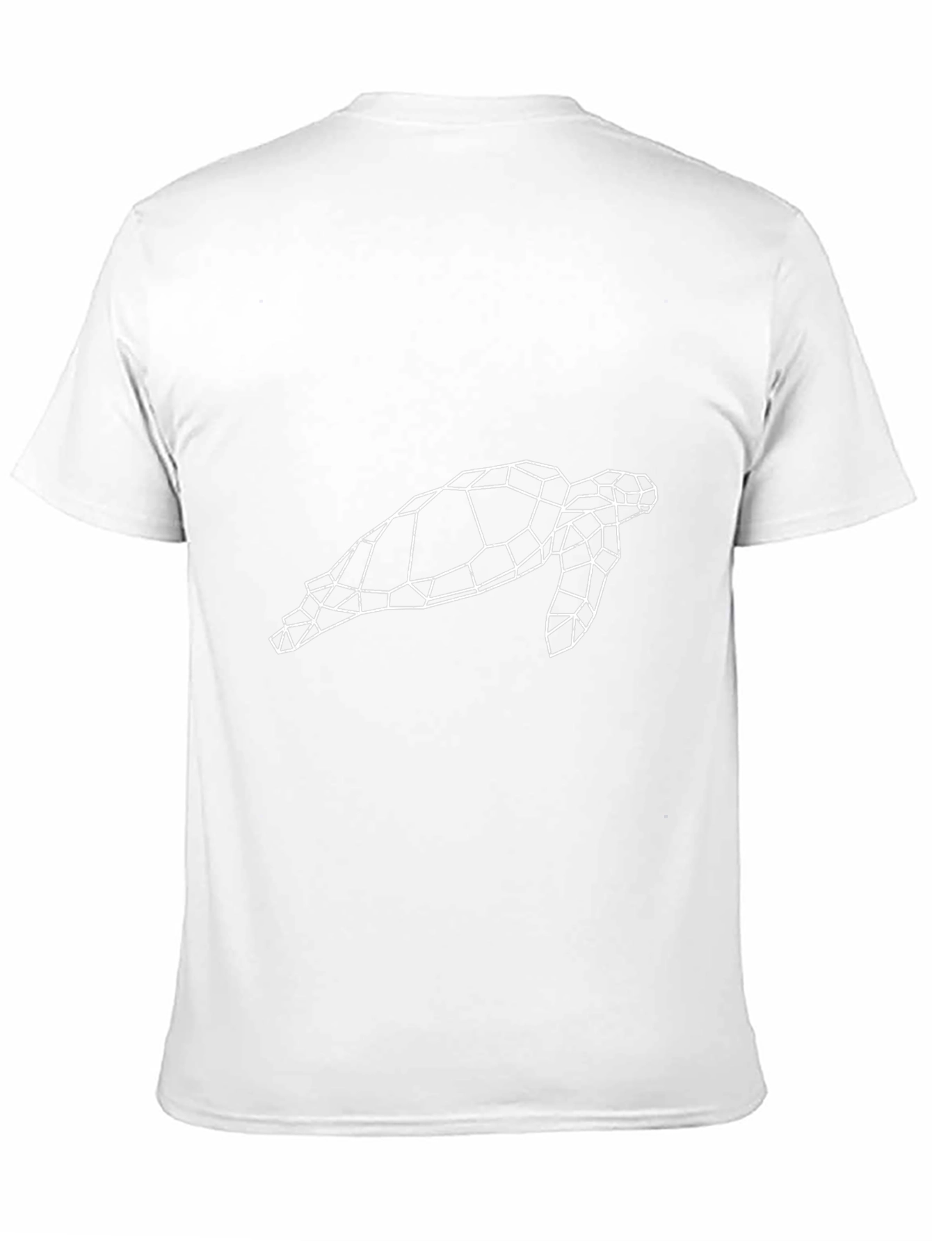 Geometric Turtle Graphic Tee - Modern Black T-Shirt