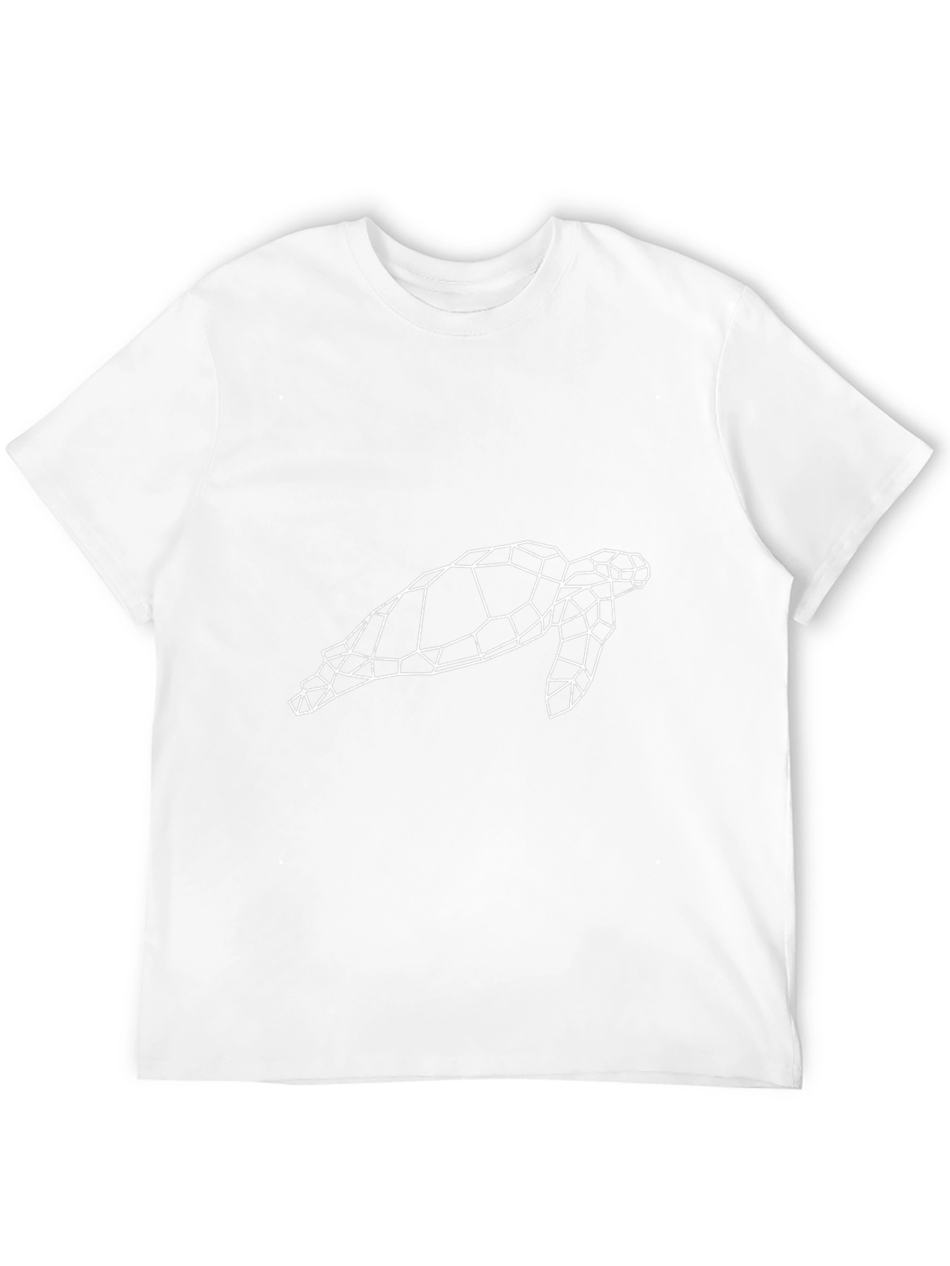 Geometric Turtle Graphic Tee - Modern Black T-Shirt