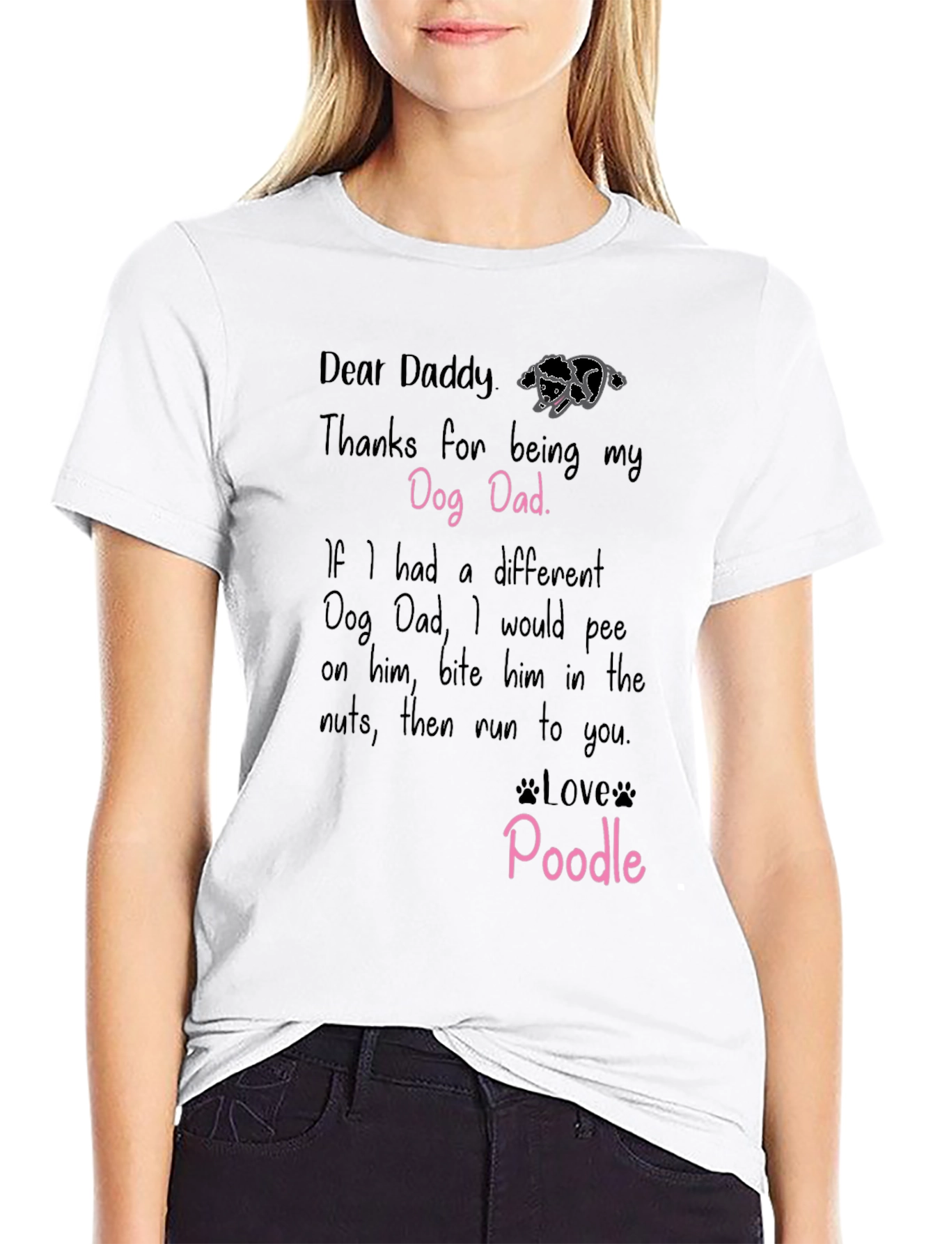 Dear Daddy Poodle Dog Dad T-Shirt