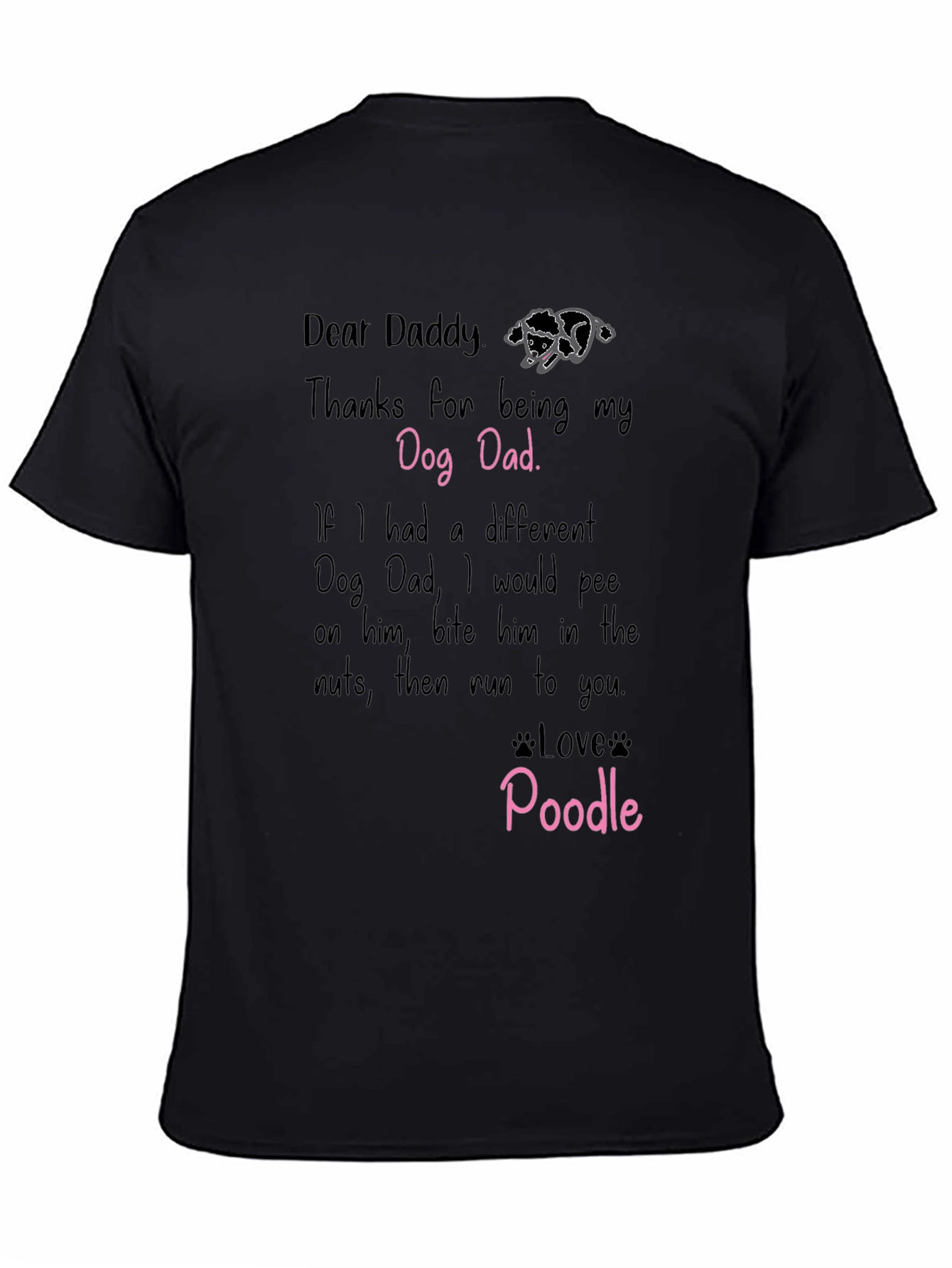Dear Daddy Poodle Dog Dad T-Shirt