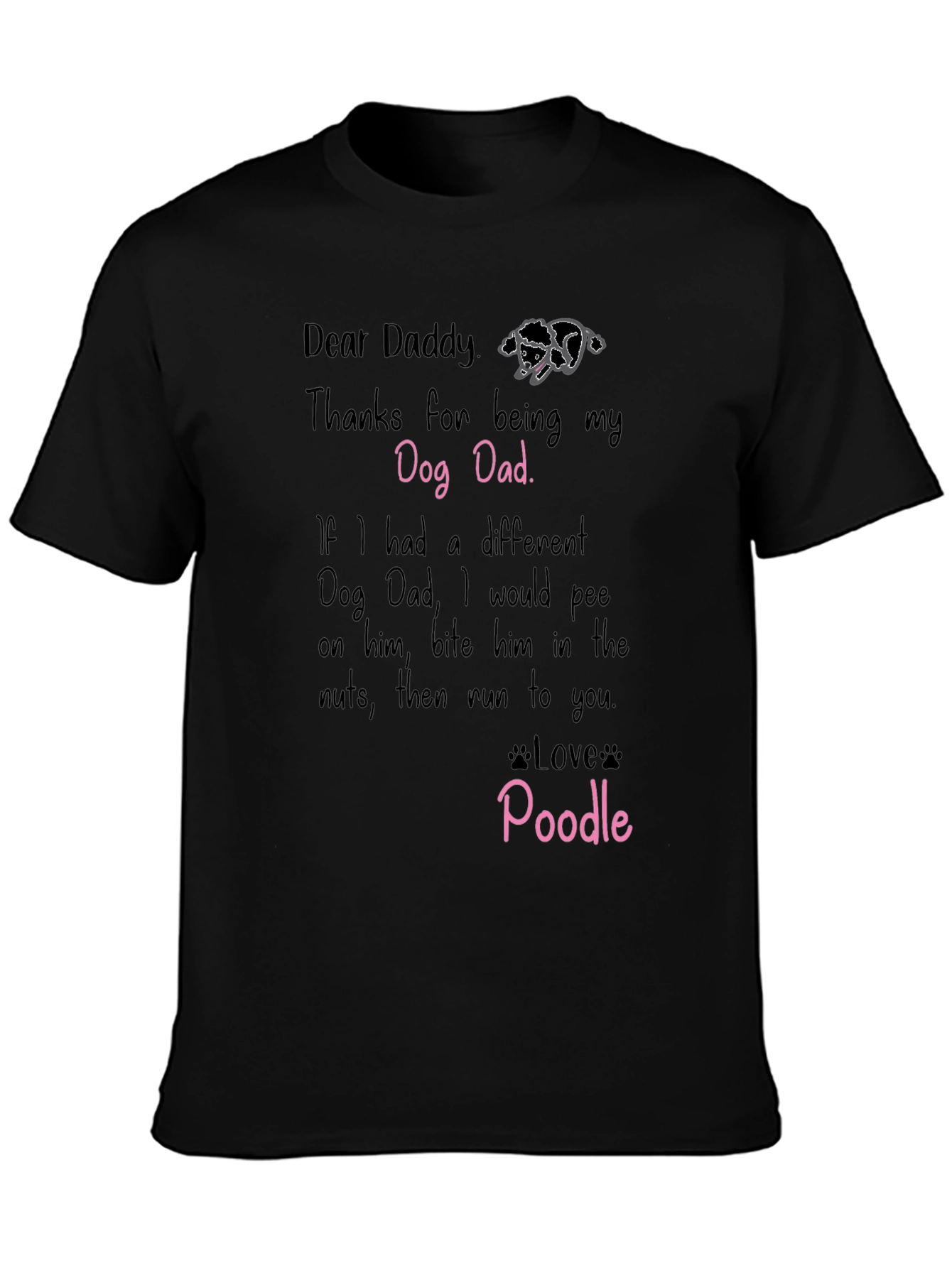 Dear Daddy Poodle Dog Dad T-Shirt