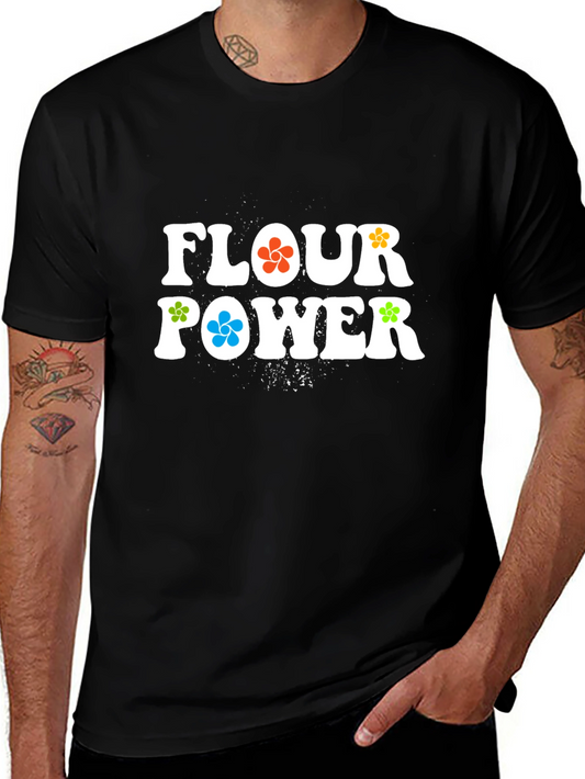 Flour Power Graphic T-Shirt - Retro Style