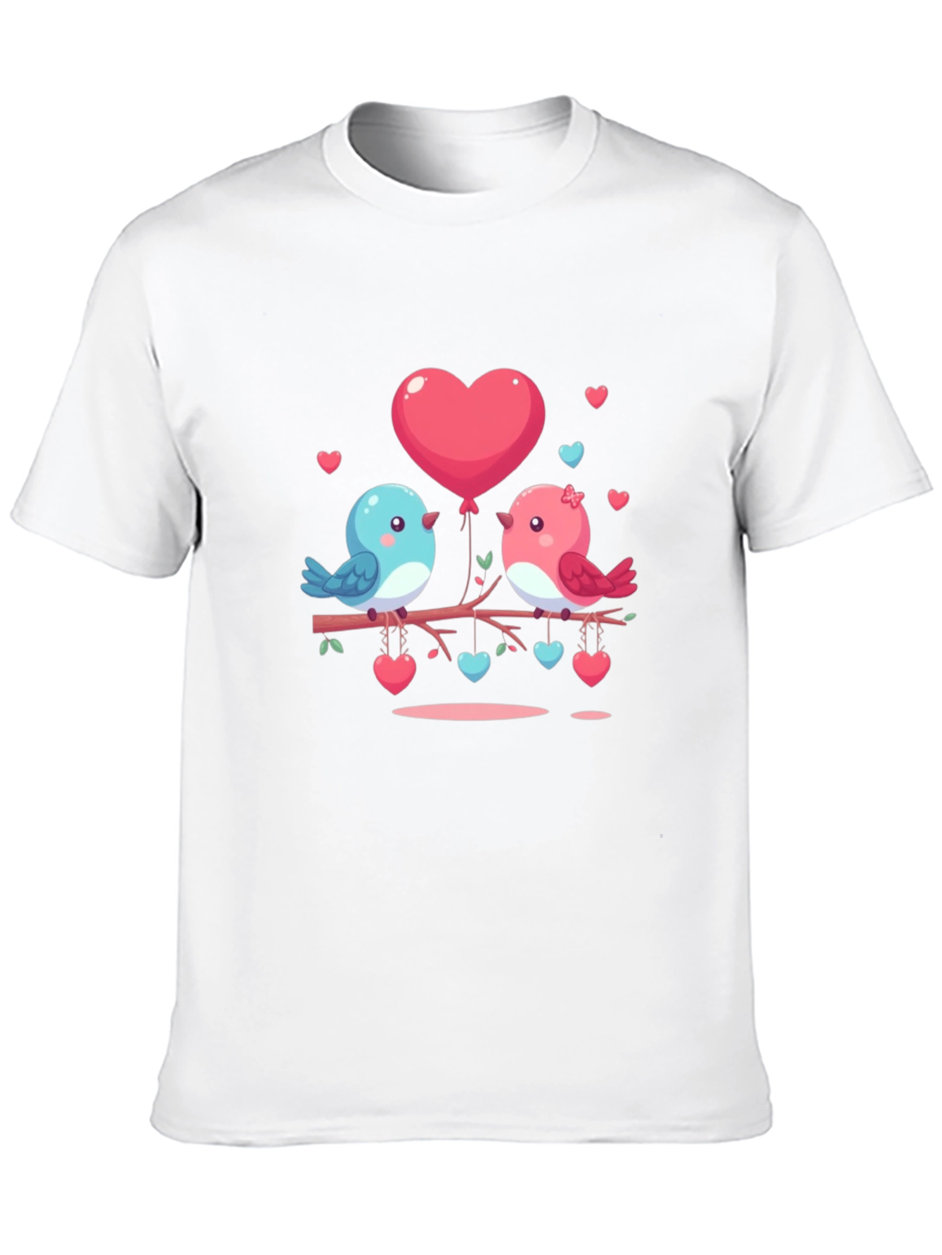 Love Birds on Branch Graphic T-Shirt