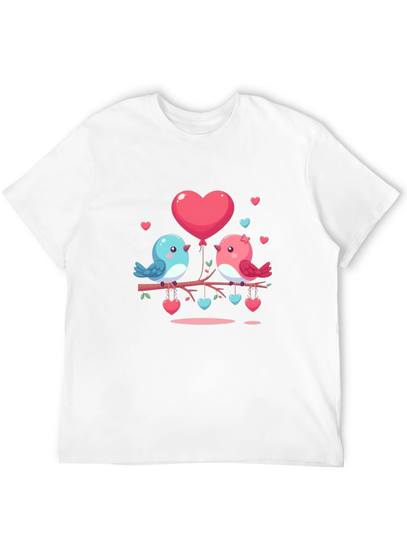 Love Birds on Branch Graphic T-Shirt