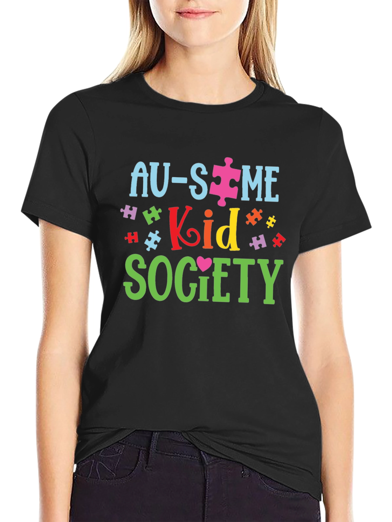 Autism Awareness Graphic T-Shirt - Au-Some Kid Society Tee