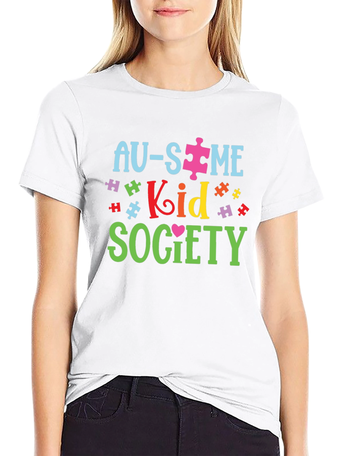 Autism Awareness Graphic T-Shirt - Au-Some Kid Society Tee