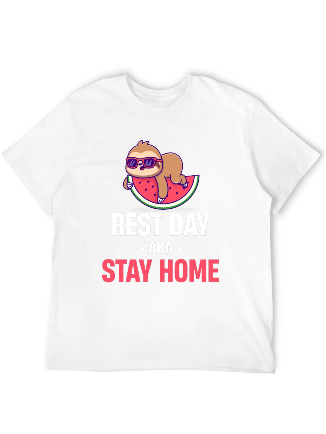 Rest Day Sloth T-Shirt - Stay Home & Relax!