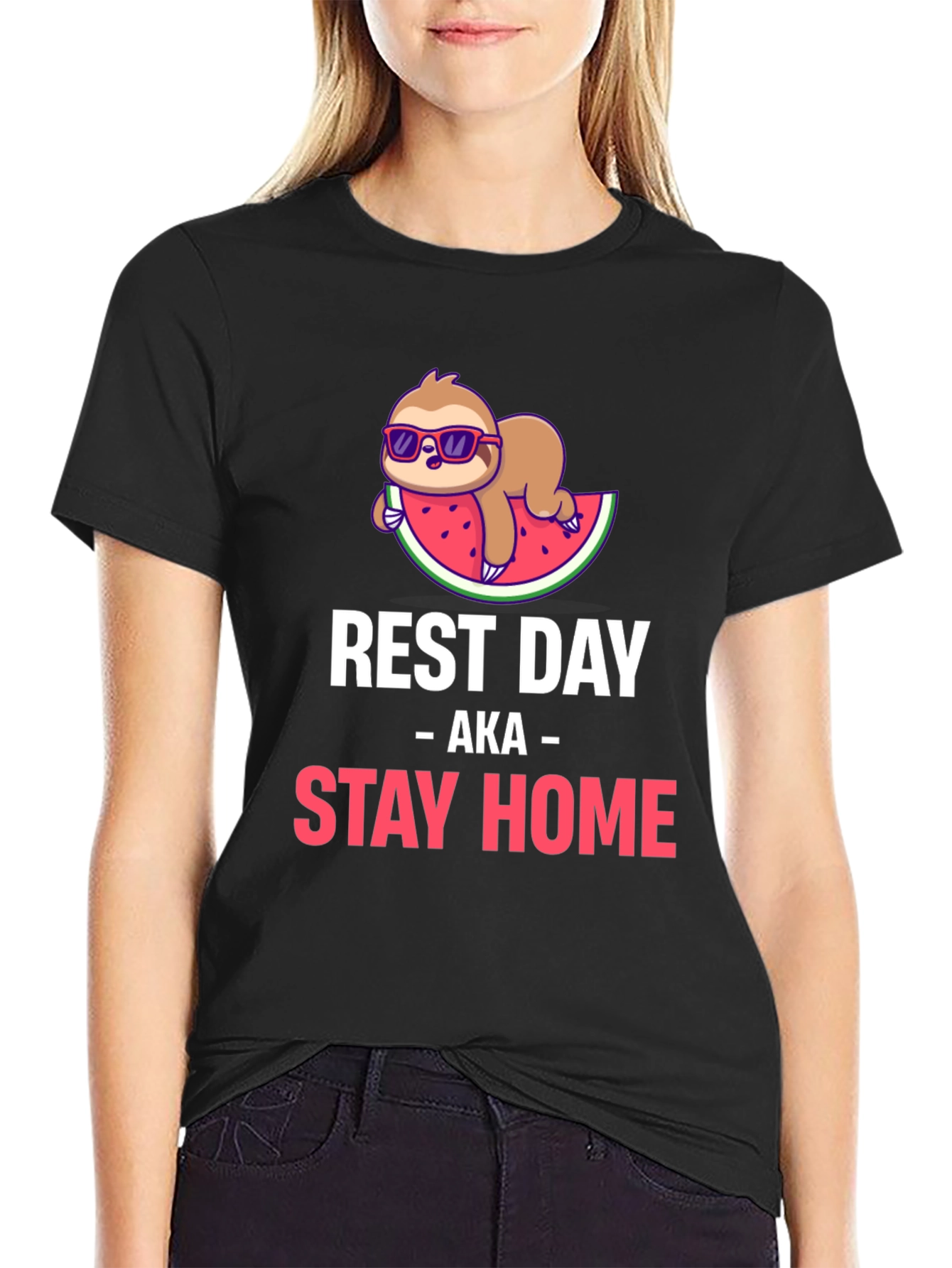 Rest Day Sloth T-Shirt - Stay Home & Relax!