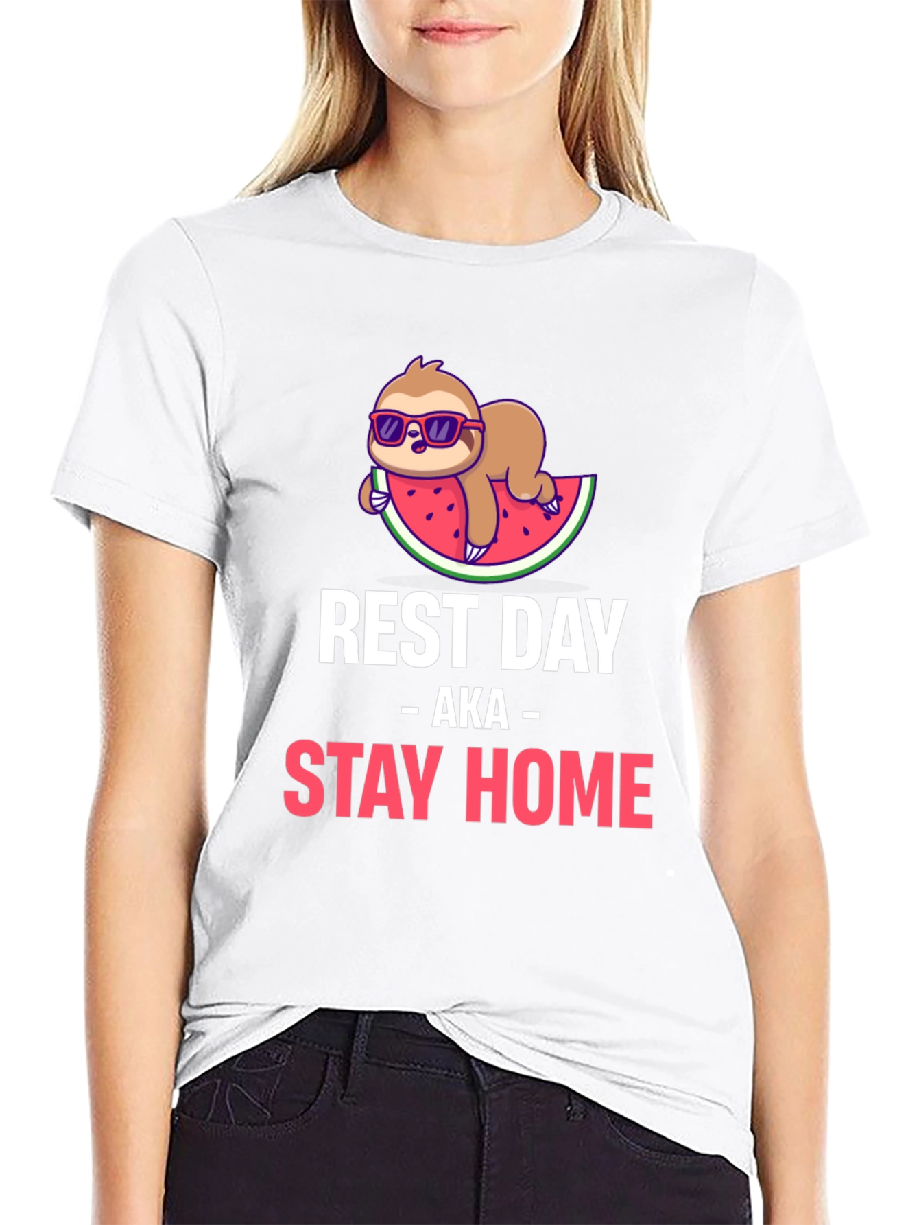 Rest Day Sloth T-Shirt - Stay Home & Relax!